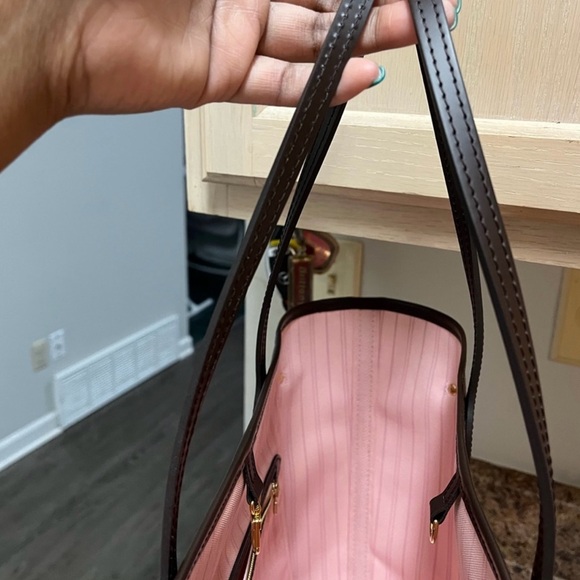 Authentic Louis Vuitton Neverfull MM damier ebene ballerina pink interior - Picture 7 of 16